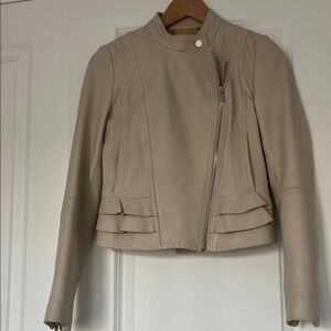 Diane Von Furstenberg Bone color Leather Jacket